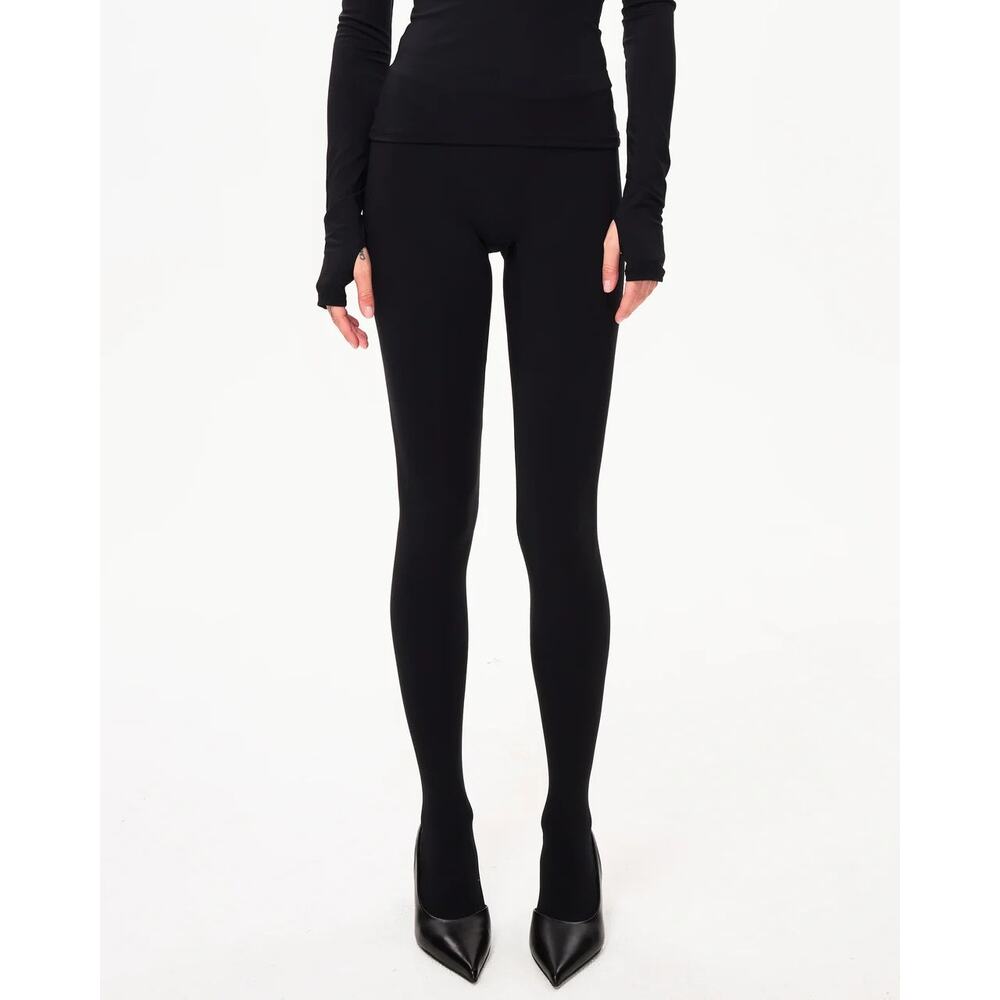 Khy Black Footed Legging Size Small